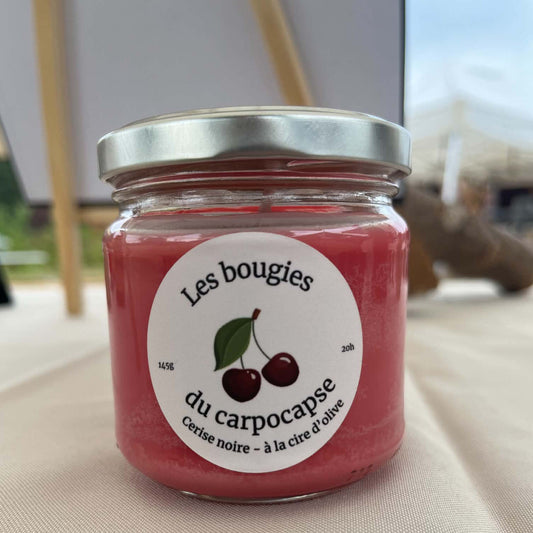 Bougie artisanale belge - cerise noire
