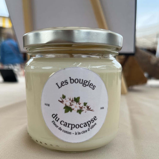 Bougie artisanale belge - fleur de coton